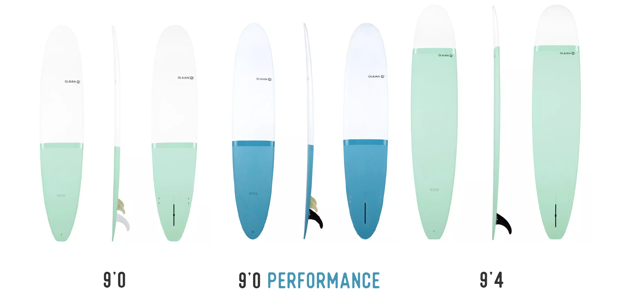 Olaian Longboard Range - 2019 surfboard 